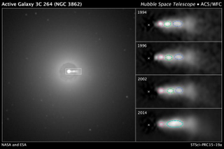 Illustration for article titled Watch Black Hole Shoot One Piece Of Matter Into Another Piece Of Matter
